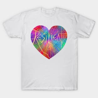 Resilient Rainbow Kintsugi Heart T-Shirt